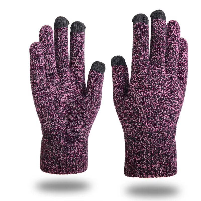 Custom AB Yarn Touch Screen Gloves For Gift