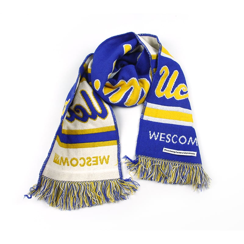 Custom Logo Acrylic Woven Scarf For Fans