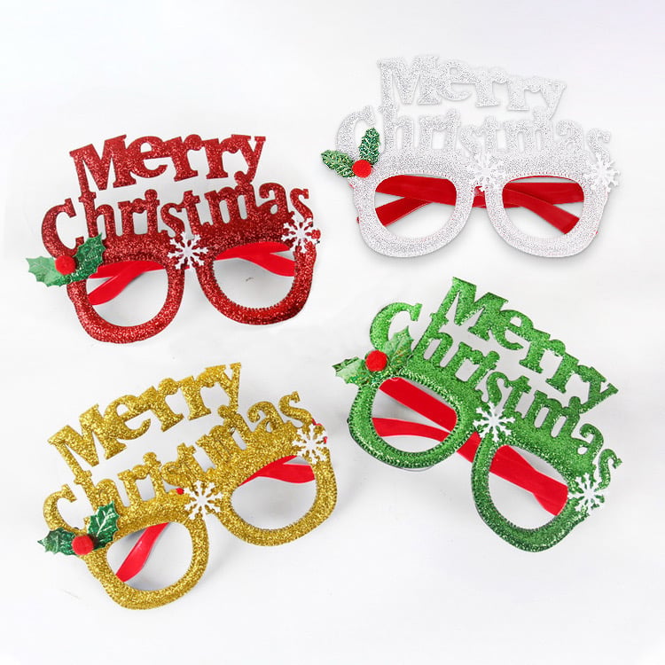 Preciosas gafas de Nadal con diversos deseños para decoración