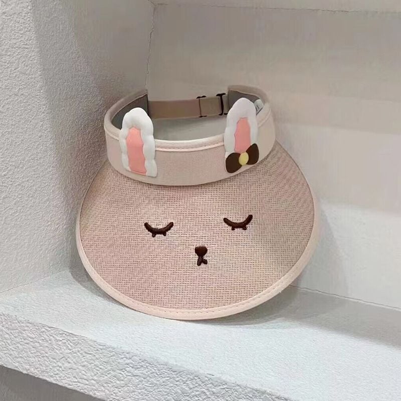Růžové roztomilé sluneční čelenky pro venkovní použití