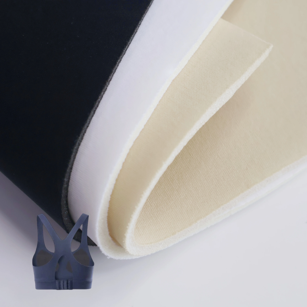 Double‑Sided Knitted Fabric Laminated Foam for Luggage Bag Lining Bra Cup Foam and Hat Lining Pads