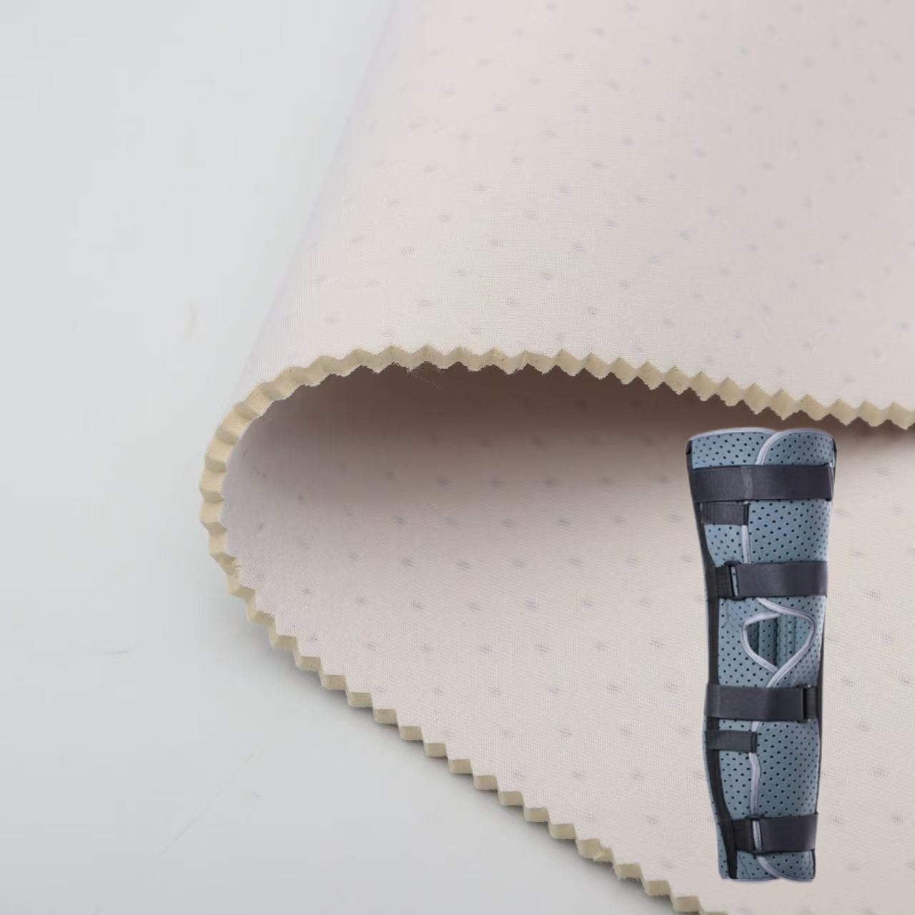 Polyester Fabric Laminated Perforated SBR Neoprene for Support Belts Knee Pads and Sports Protection