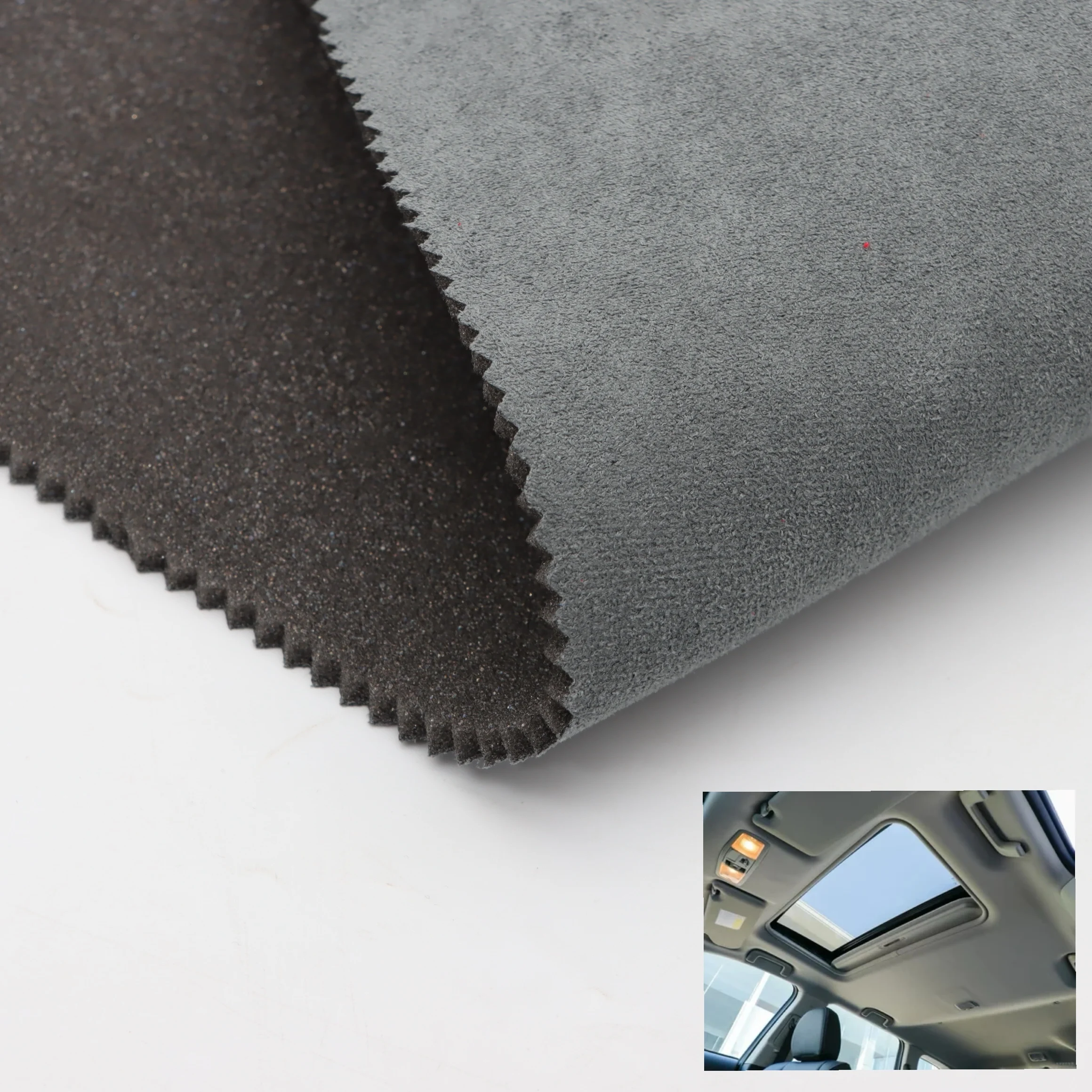 Customizable Polyester Suede Foam Laminated Fabric Uesd  for Child Safety Seat/car Headliner Fabric/sofa Cushion Fabric