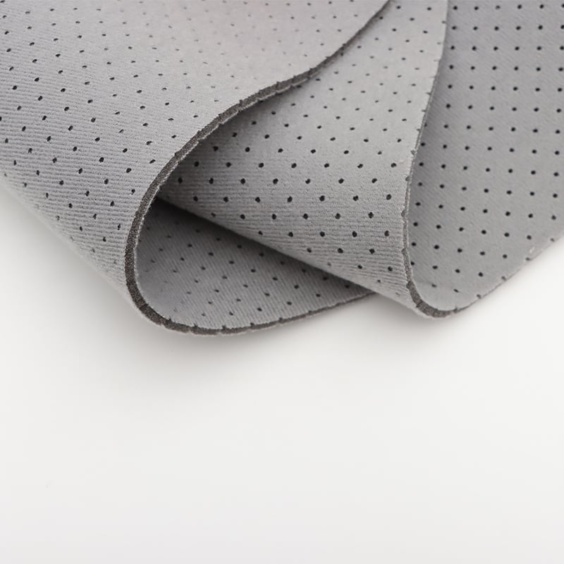 3 Layers Breathable Hole Punched Velvet Foam Laminate Fabric for Waist Support Belt Fitness Protector Fracture Fixation Belt