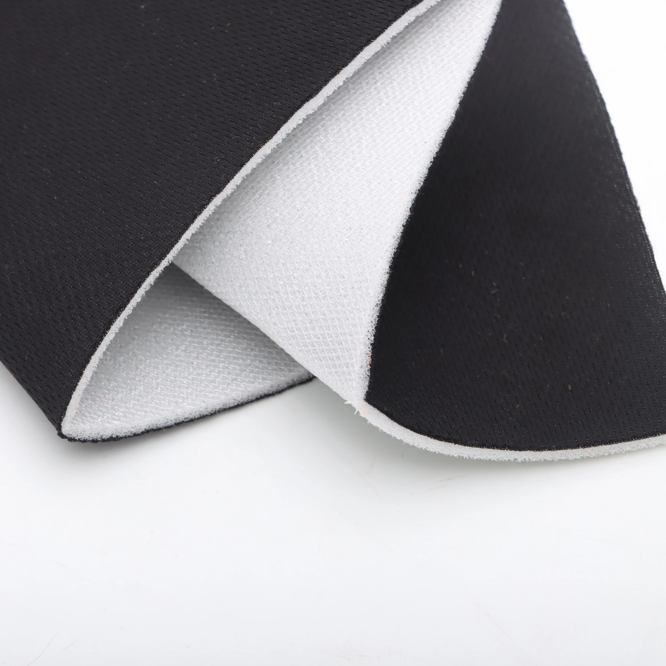 Bird Eye Mesh Fabric Laminated Foam with Mesh Backing for Sports Protection Shoe Materials Backpack Padding and Helmet Liners