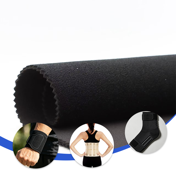OK Fabric Laminated SBR Neoprene with Polyester Fabric for Support Belts Knee Braces and Sports Protection
