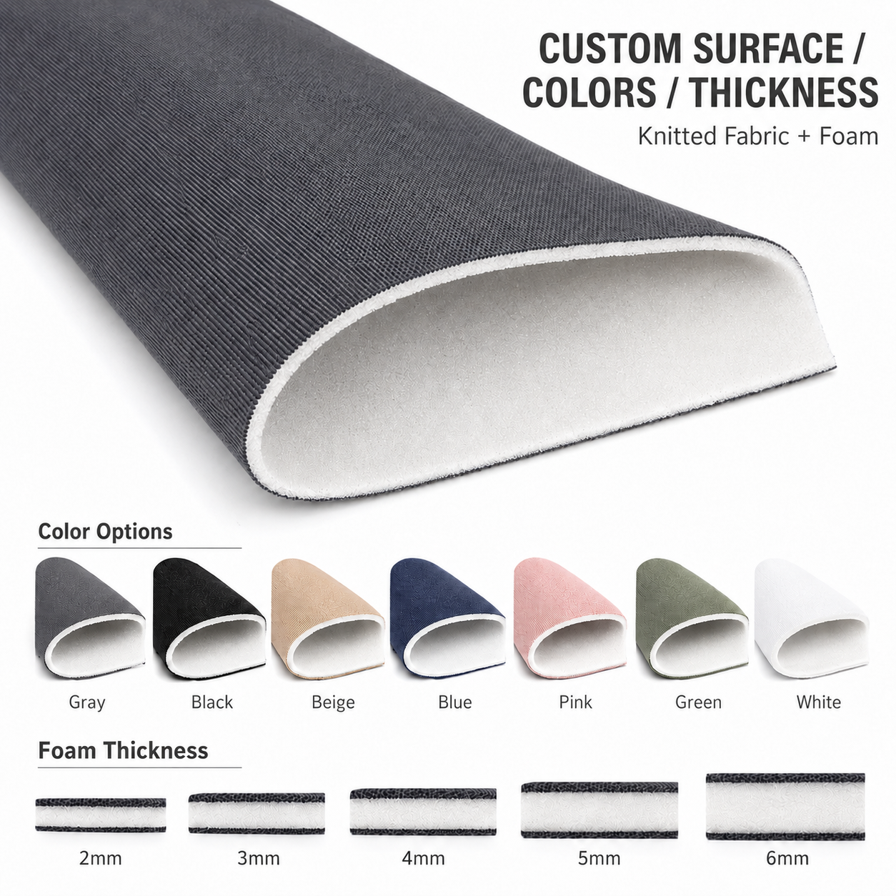 Breathable Knitted Mesh Fabric Laminated Foam for Automotive Interiors Seat Cushions Furniture Padding