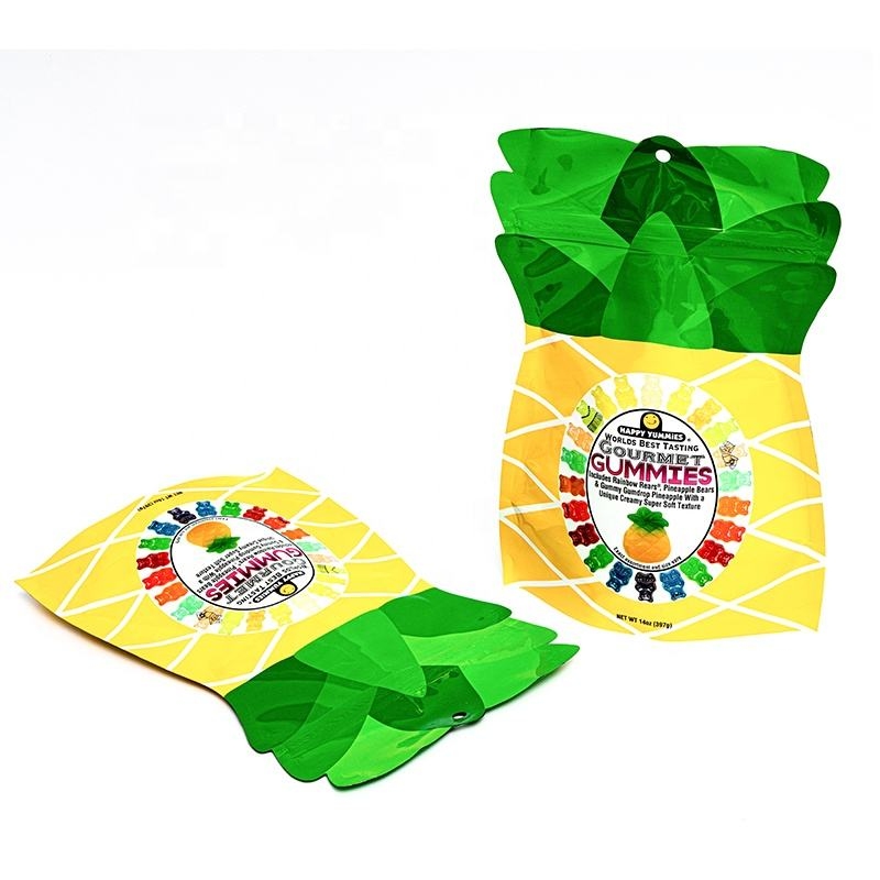 Sweet Candy Pineapple Flavor Stand up Pouch Mylar Bag with Zipper-2