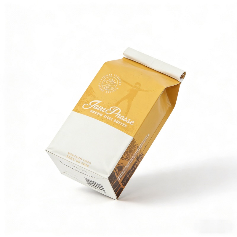 Flat Bottom Matte Zip Lock Aluminum Foil Pouch for Tin Tie Coffee Packaging Bags With Valve