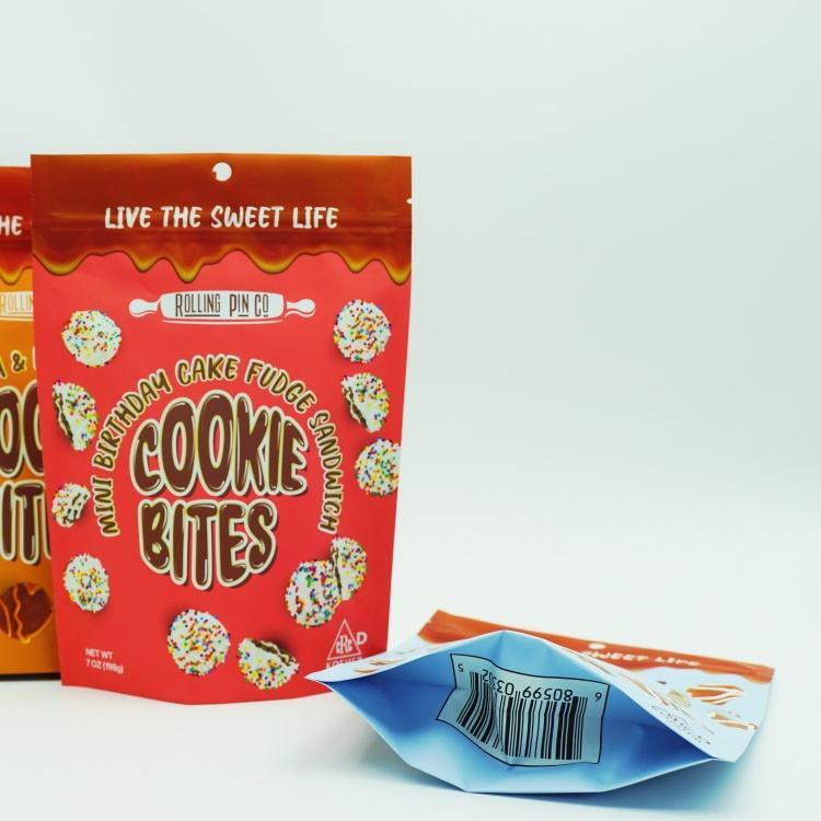 Custom Cookie Snack Stand up Pouch Food Aluminum Packaging Bags-3
