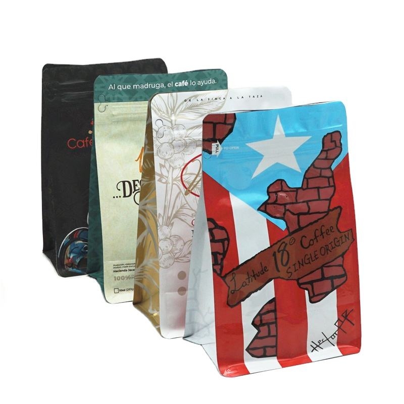 Stand up Coffee Pouches With Valve for Coffee Packaging Coffee Beans Bag