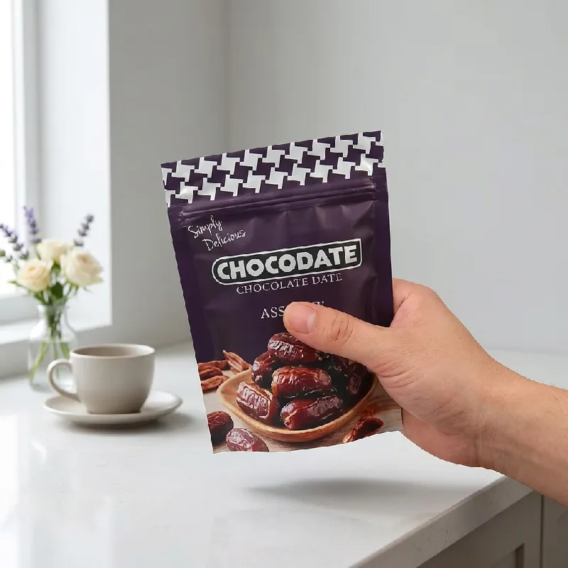 Brugerdefineret PET/VMPET/PE stand-up lomme til chokolade og slik