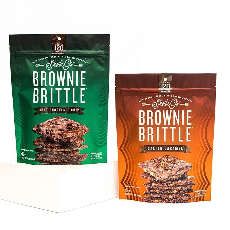 Custom Matte Eight-Side Seal Pouch for Chocolate Snacks Stand Up Pouch