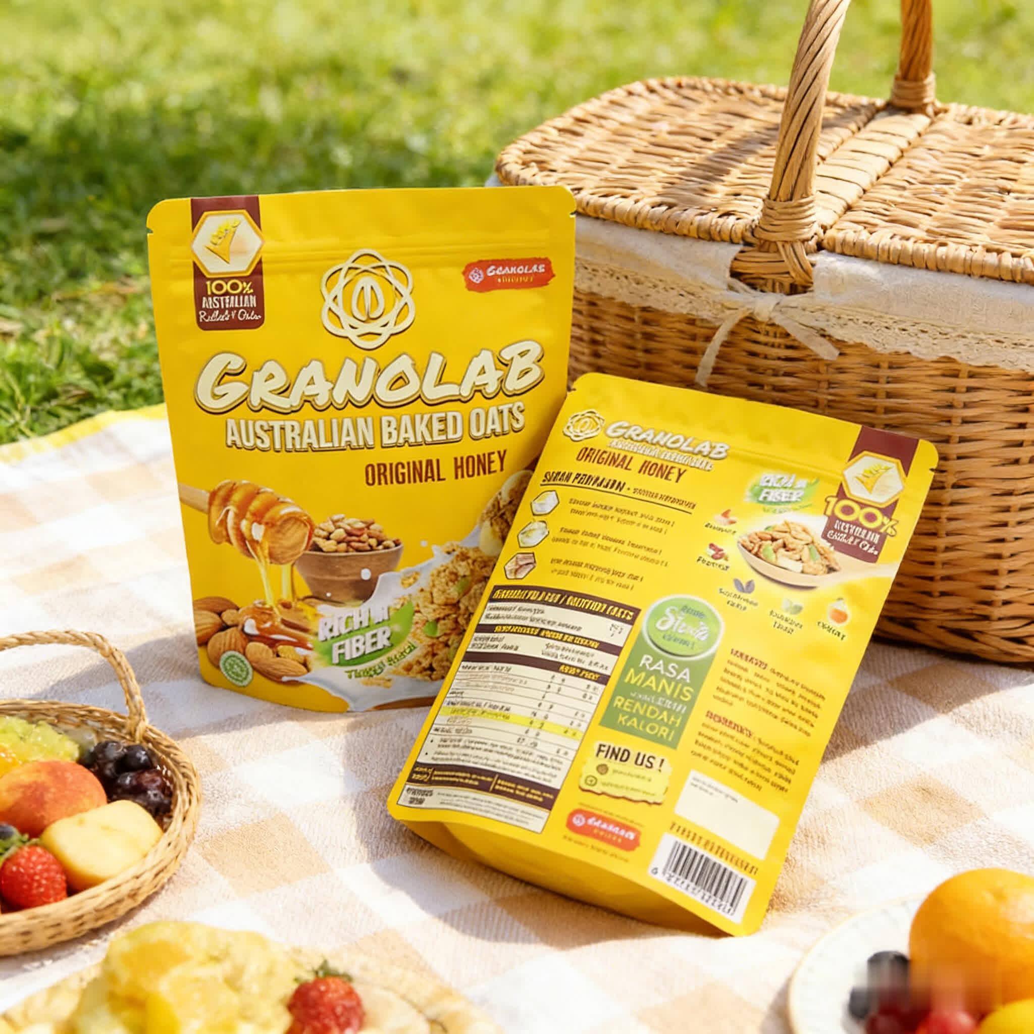 Custom PET/VMPET/PE Stand-Up Pouch for Granola & Snacks-2