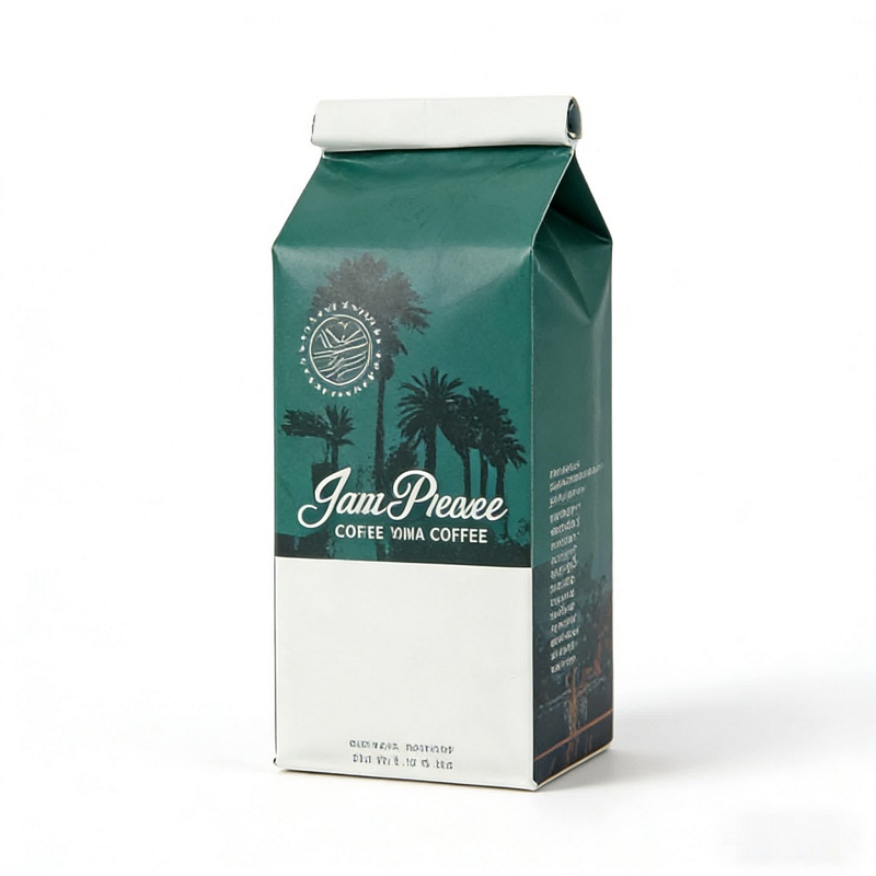 Flat Bottom Matte Zip Lock Aluminum Foil Pouch for Tin Tie Coffee Packaging Bags With Valve