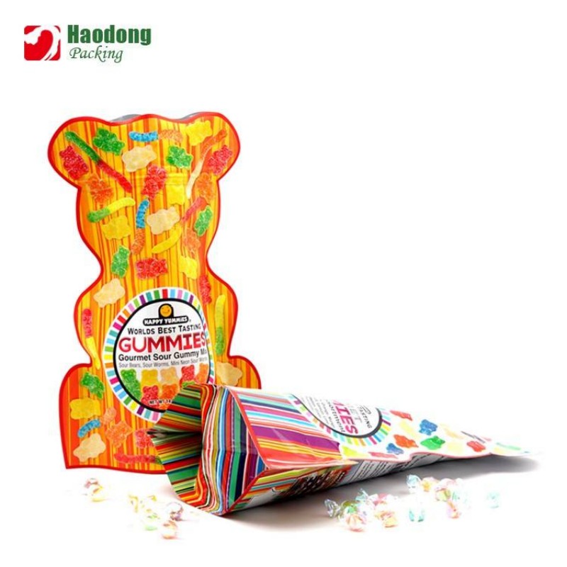 Custom Printed Soft Touch Ziplock Special Shaped Candy Plastic Mylar Bag Sweet Bags