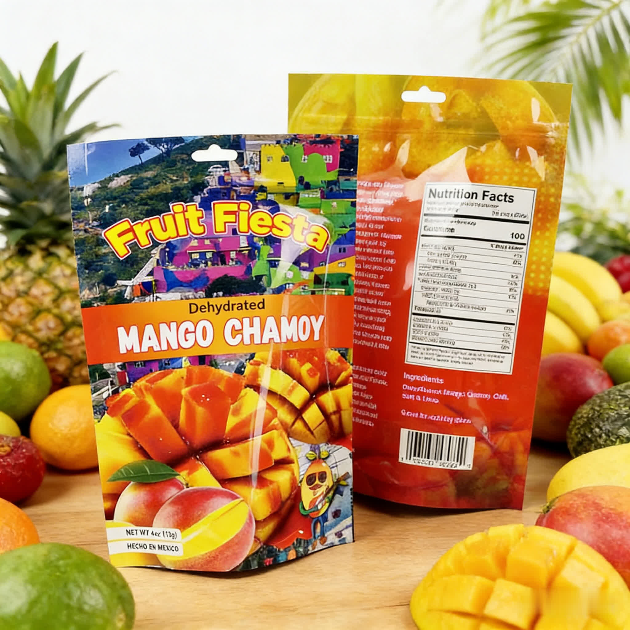 Custom Glossy Stand-Up Pouch for Dried Mango Doypack Design Packaging