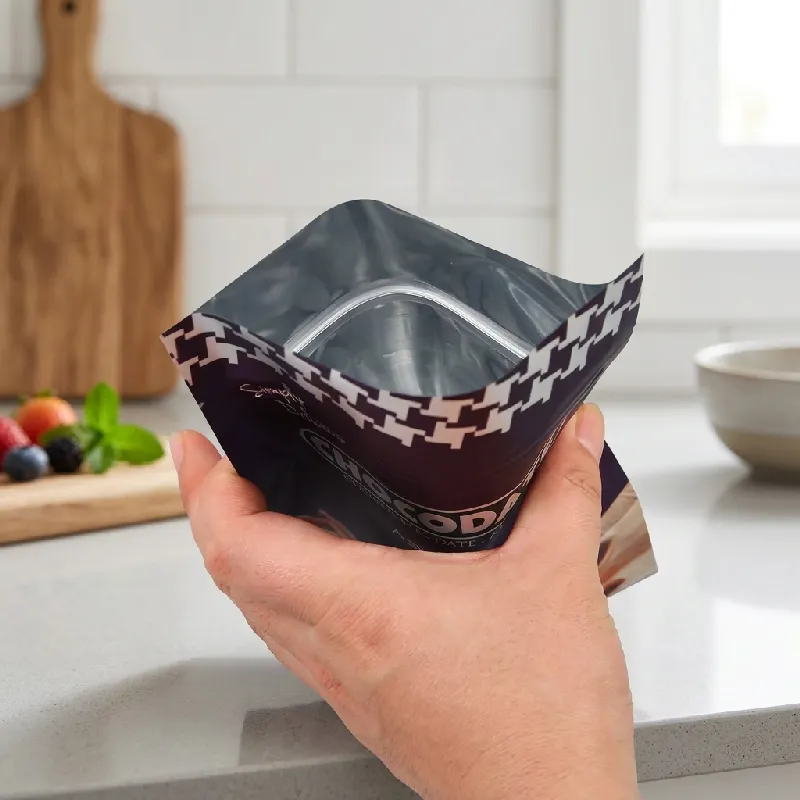 Brugerdefineret PET/VMPET/PE stand-up lomme til chokolade og slik