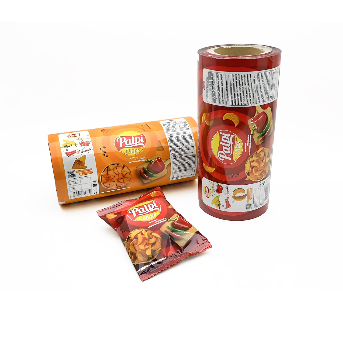 Custom Metallic Snack Potato Chips Food Grade Wrapping Packaging Film Roll