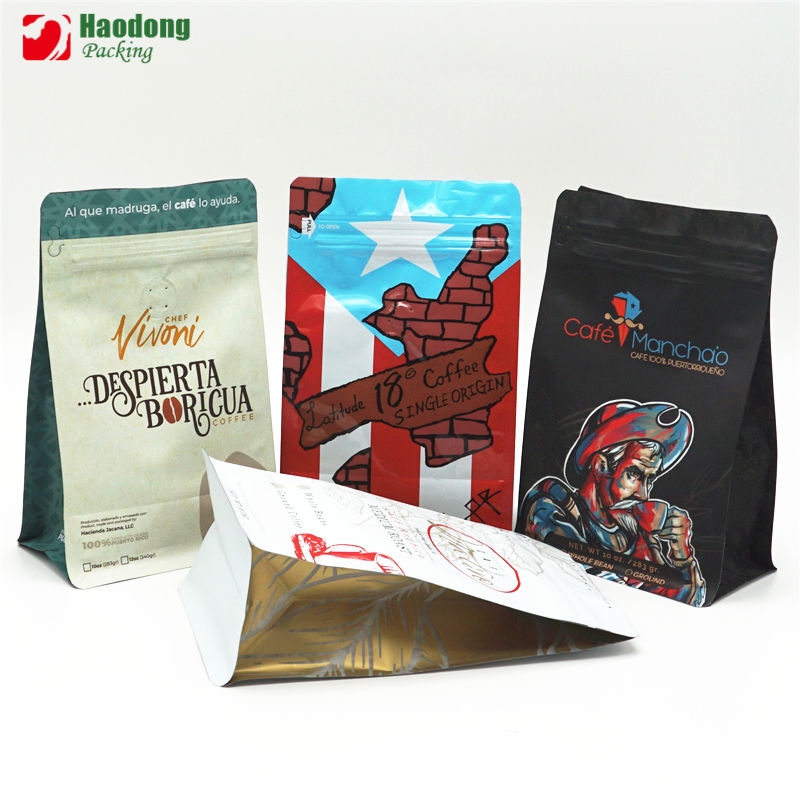 Stand up Coffee Pouches With Valve for Coffee Packaging Coffee Beans Bag