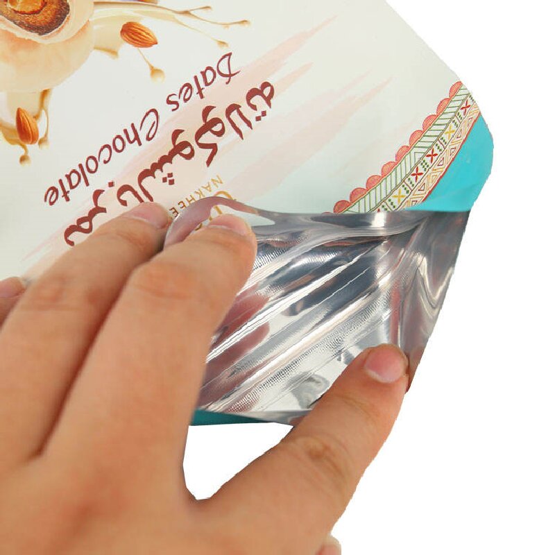 Brugerdefineret PET/VMPET/PE stand-up lomme til chokolade og slik