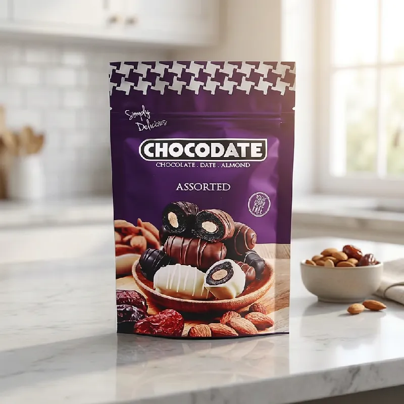 Custom PETVMPETPE Stand-Up Pouch for Chocolate & Confections
