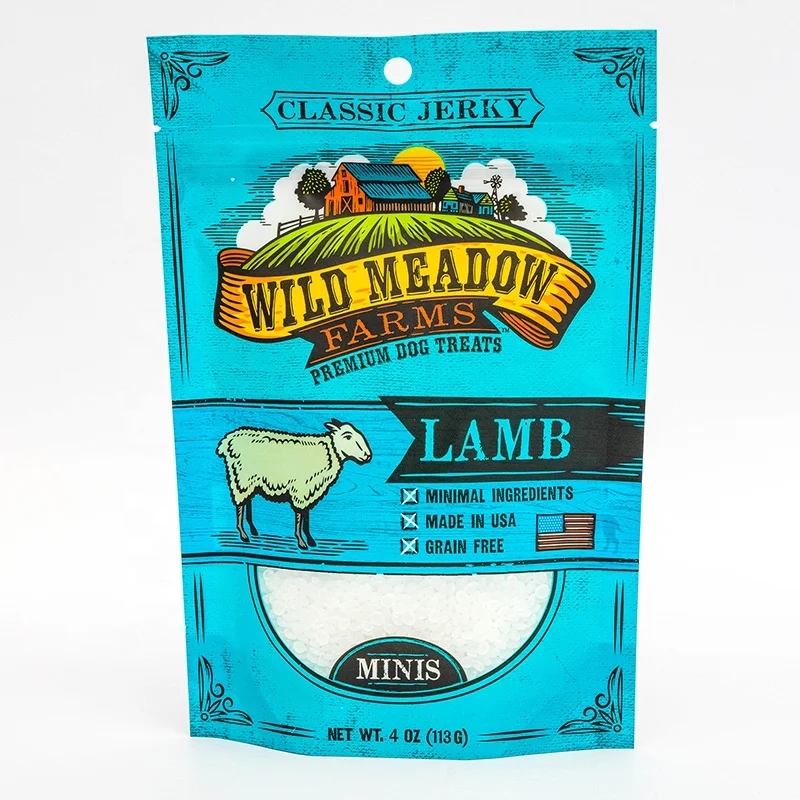 Custom Matte Stand-Up Pouch with Oval Window for Dog Jerky