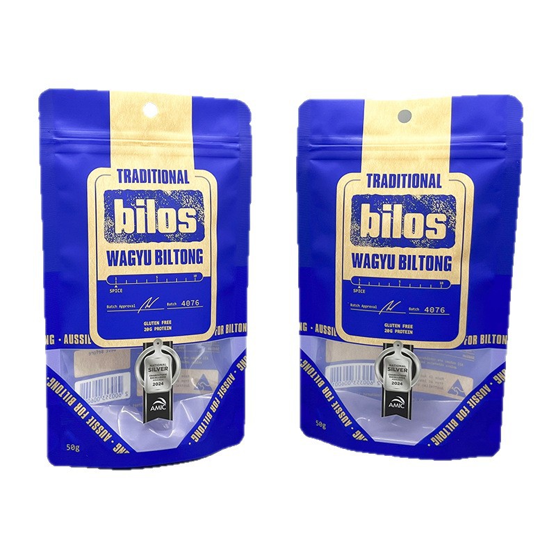 OEM Resealable Dry Beef Jerky Pouch Snack Stand up Zipper Pouch 
