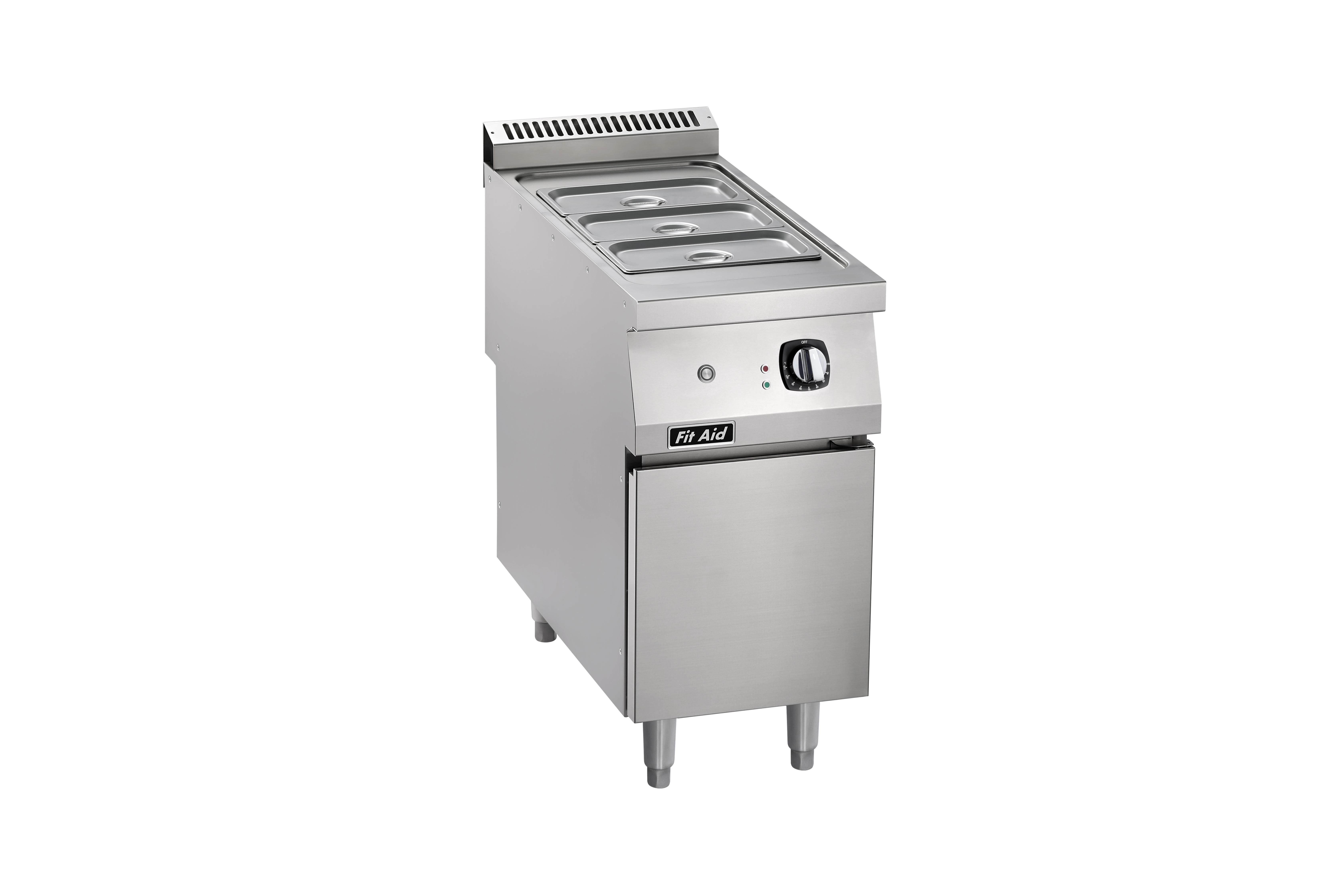 Fit Aid Heavy-Duty 750/900 Series Commercial Electric Bain Marie with Cabinet Base