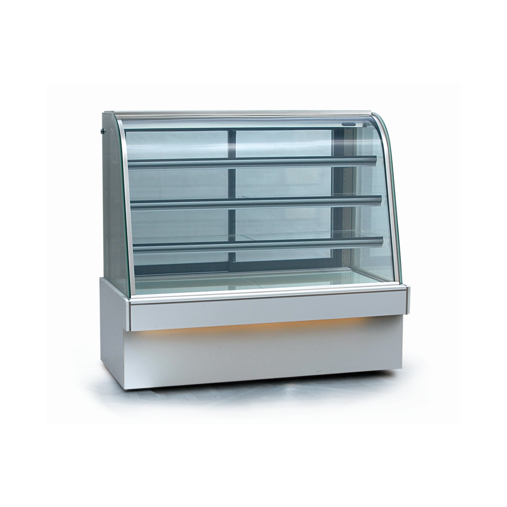 vitrine réfrigérée à gâteaux en verre à simple arc et 4 niveaux — 370-1035 L, refroidissement par ventilateur, compresseur Danfoss