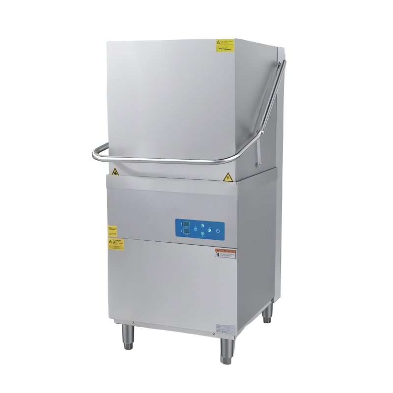 Lavador de louça tipo capuz — WD-60, 60 carrinhos/hora, componentes elétricos importados