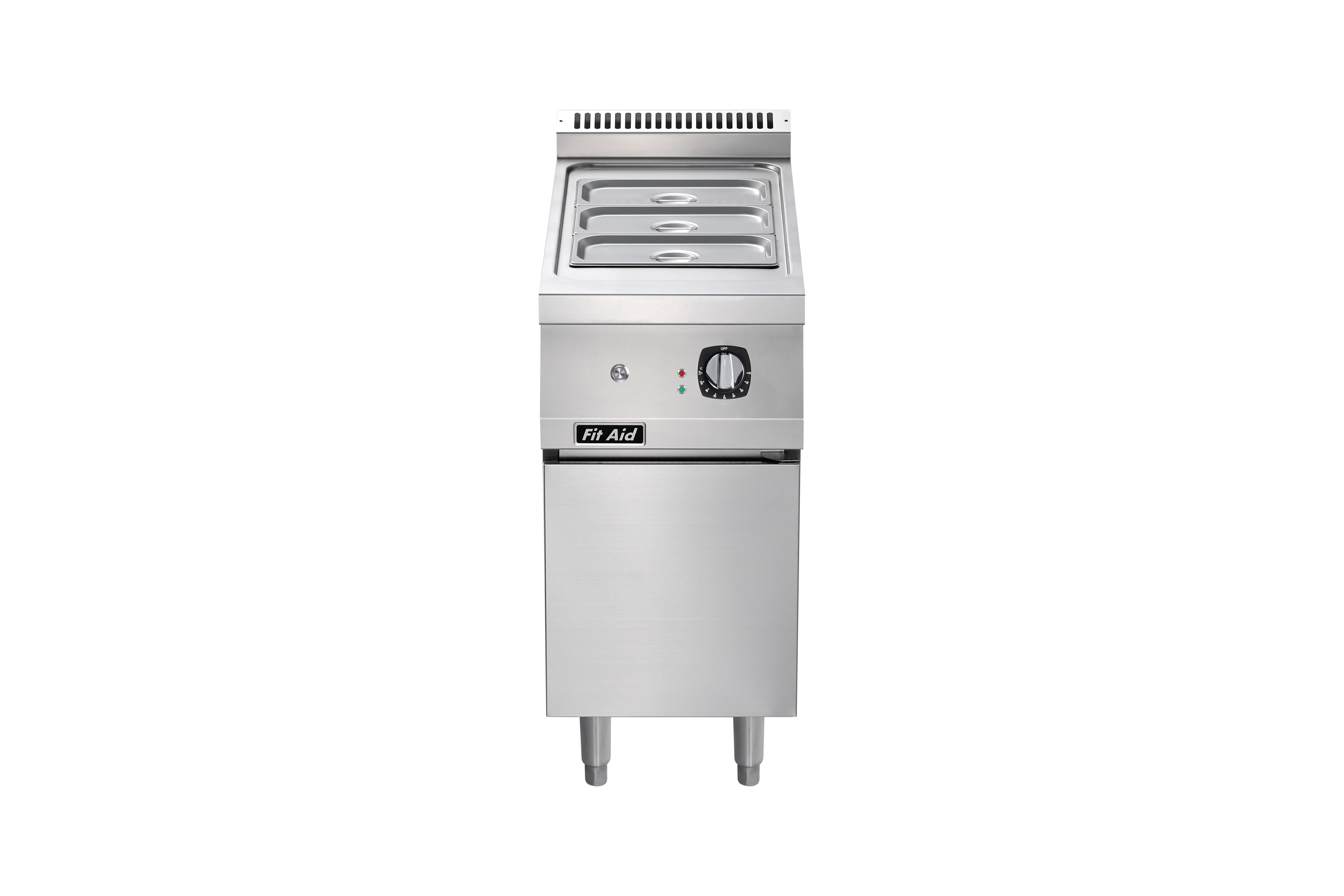 Fit Aid Heavy-Duty 750/900 Series Commercial Electric Bain Marie with Cabinet Base