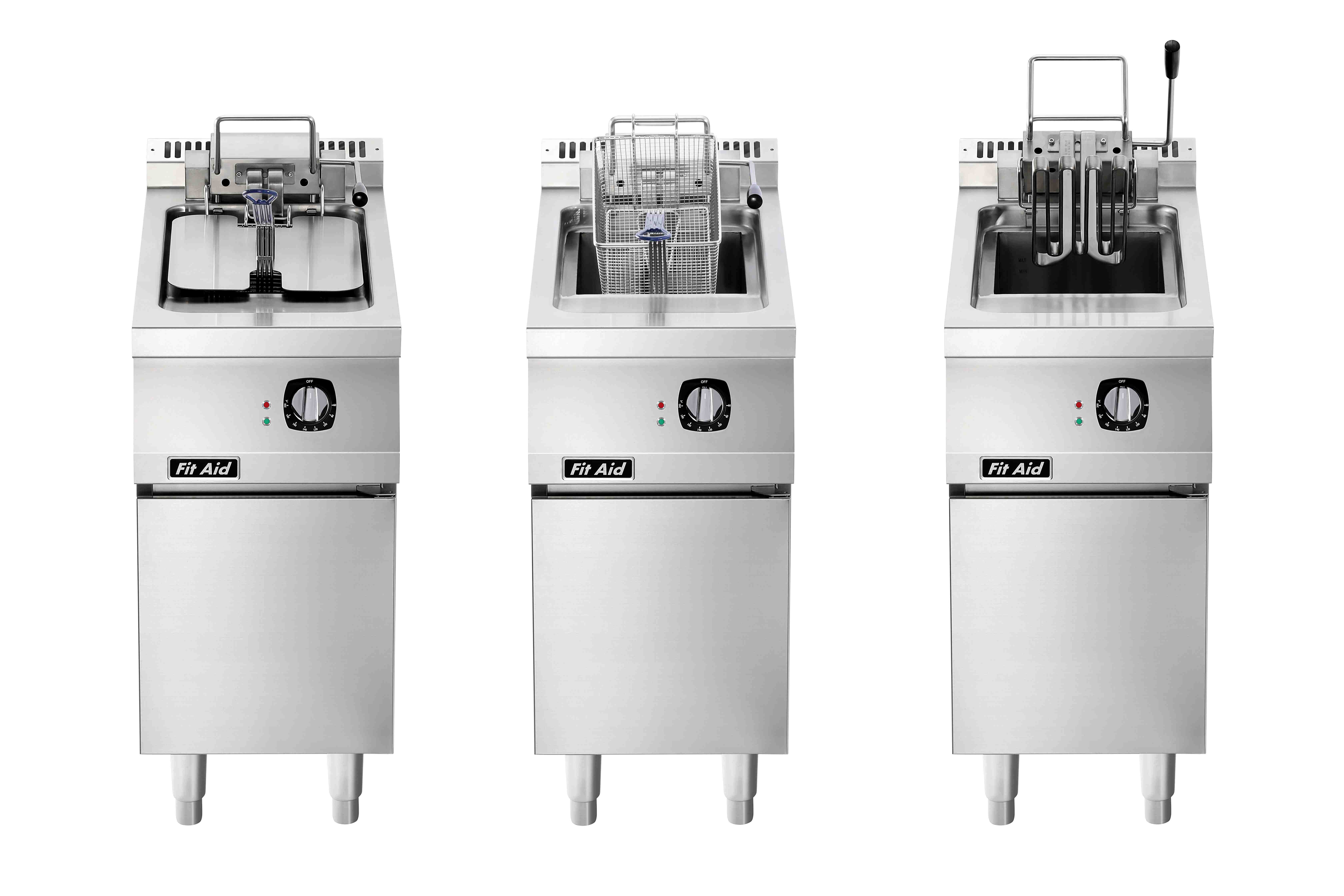 Fit Aid Heavy-Duty 750/900 Series Commercial Electric Deep Fryer with Cabinet Base
