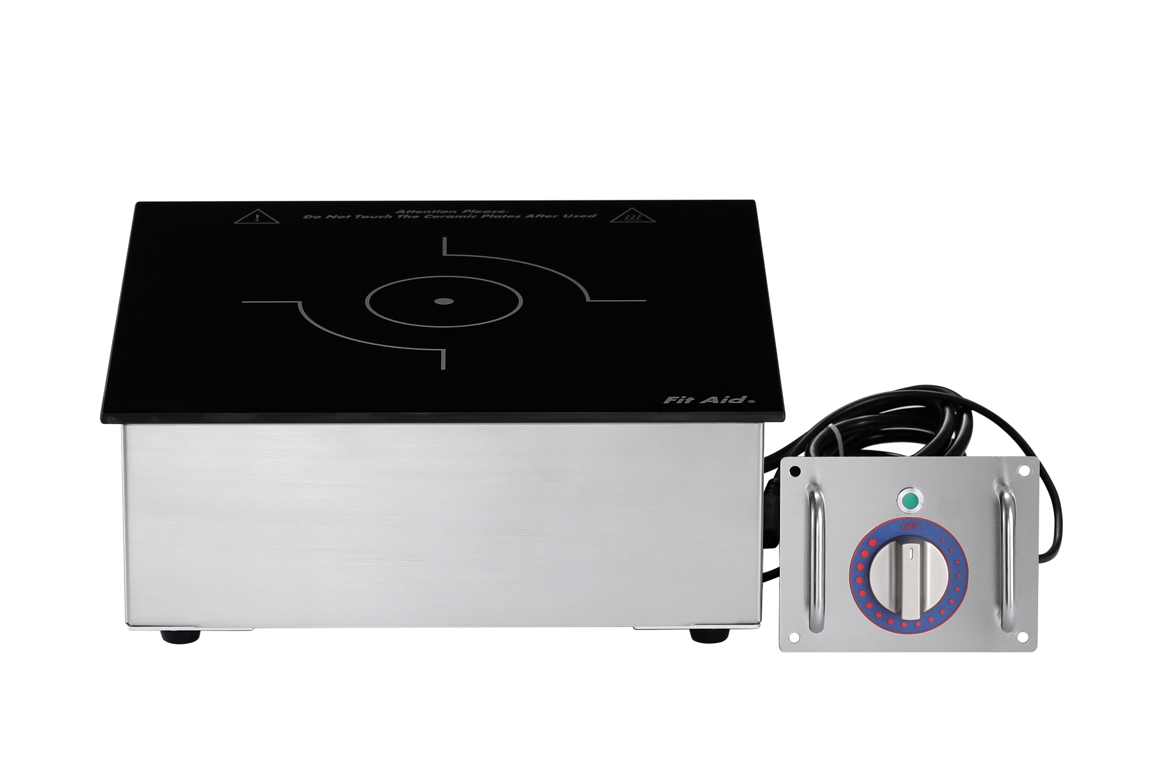 Cooktop de indução comercial embutido Fit Aid (controle com fio, sem moldura)