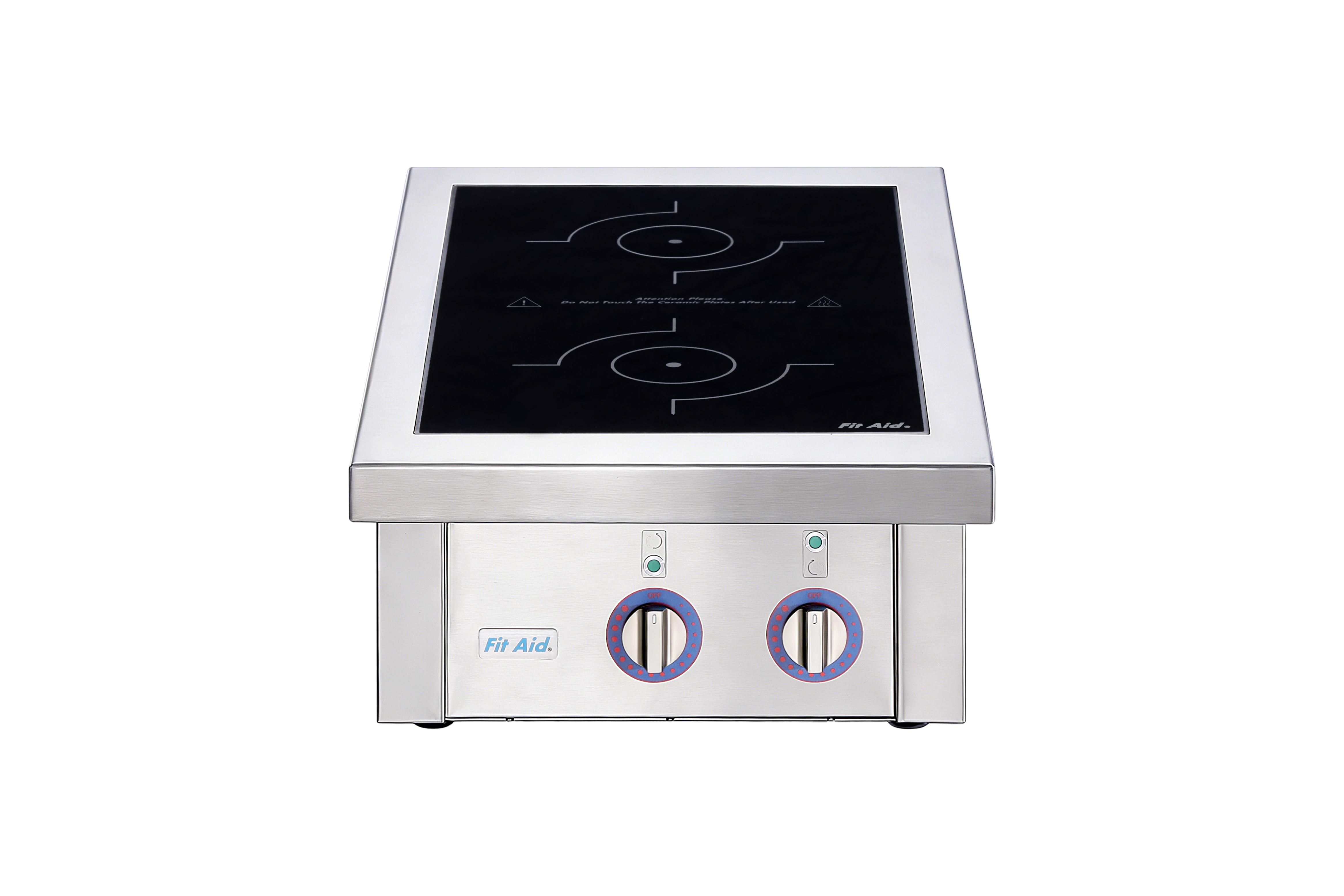 Aid Fit para uso comercial, cocina de inducción de sobremesa (doble quemador, 7,0 kW y 10,0 kW)