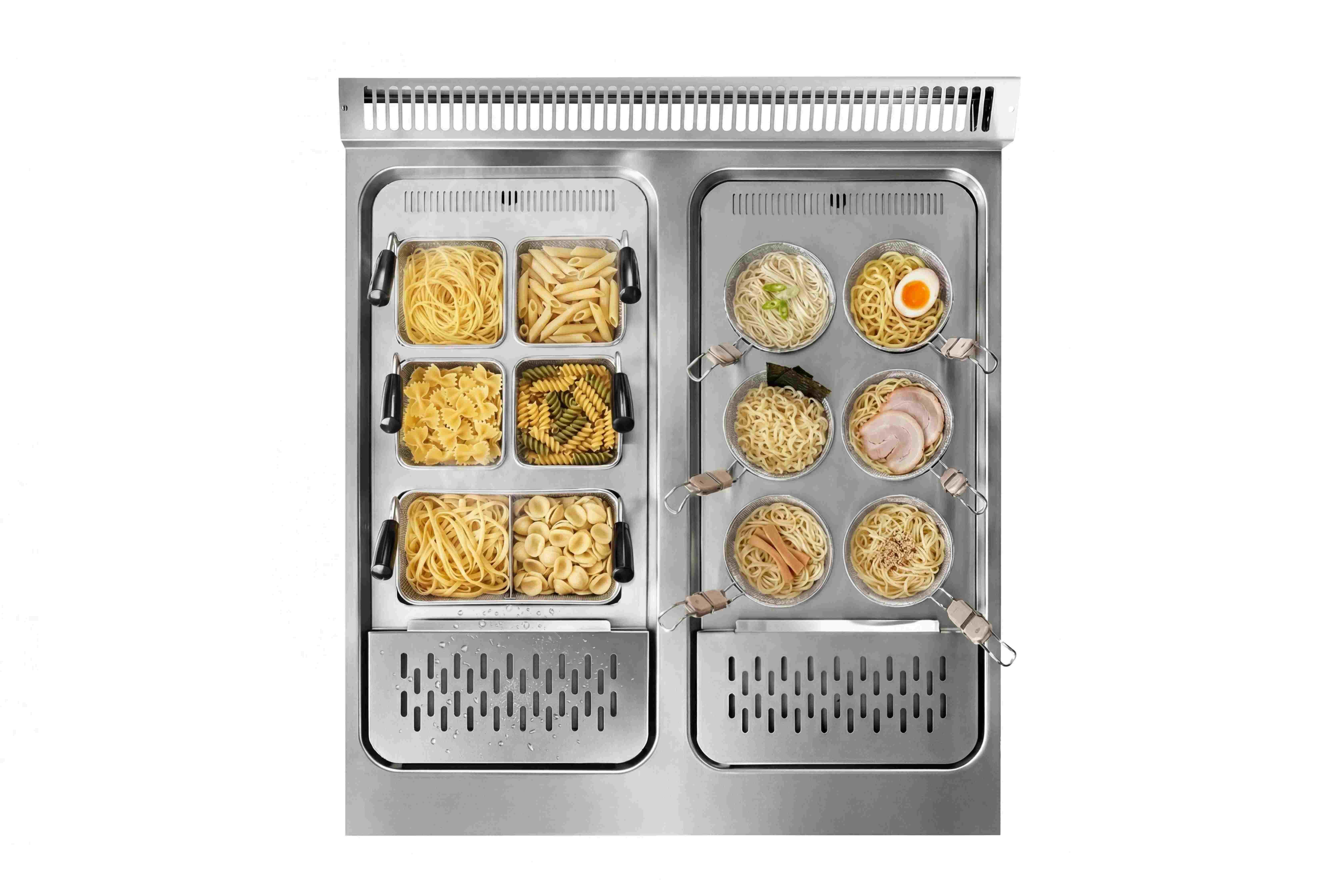 Fit Aid Heavy-Duty 750/900 Series Commercial Electric Pasta Cooker with Cabinet Base
