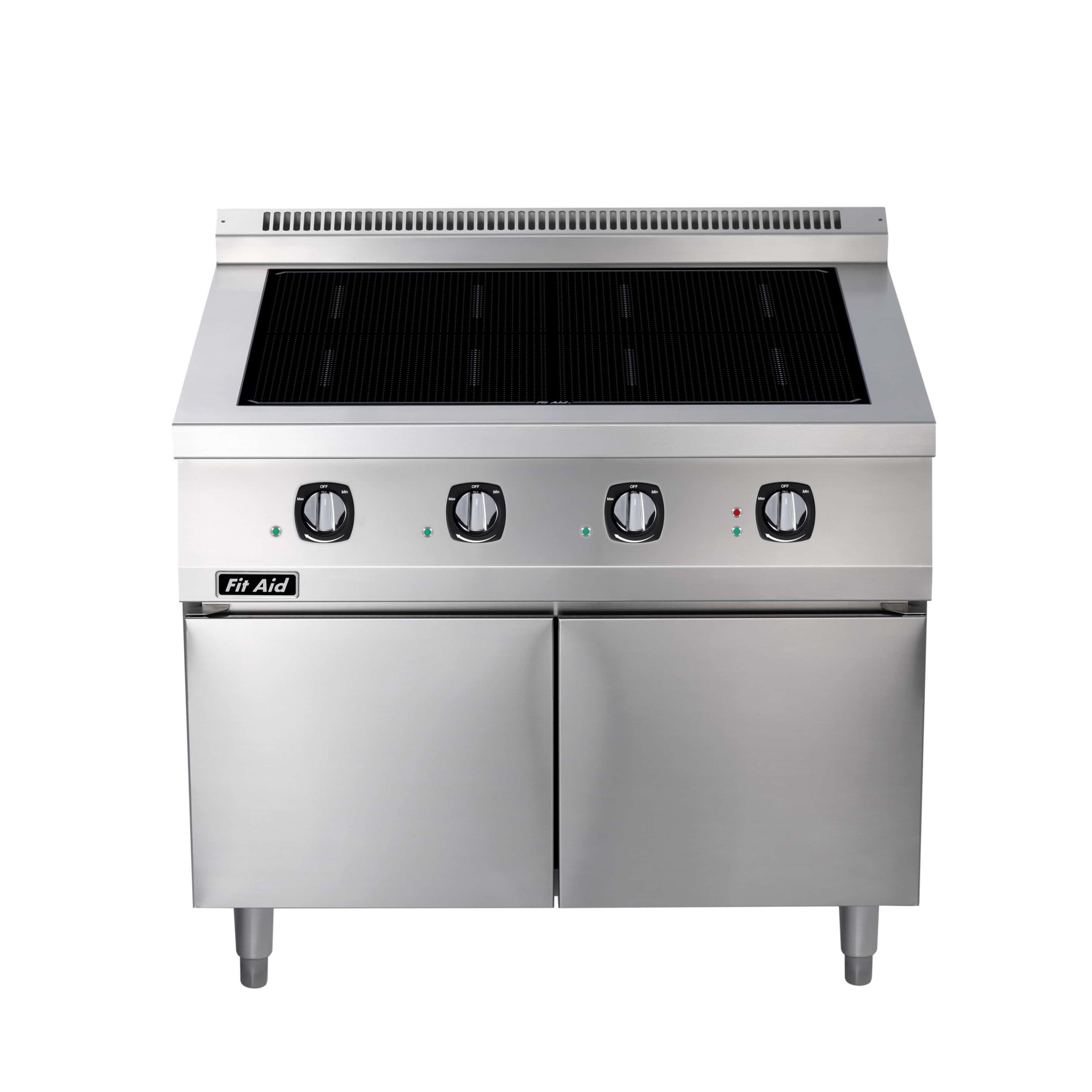 Cuisinière à induction commerciale robuste Fit Aid pour zone libre et plaque de cuisson intégrée