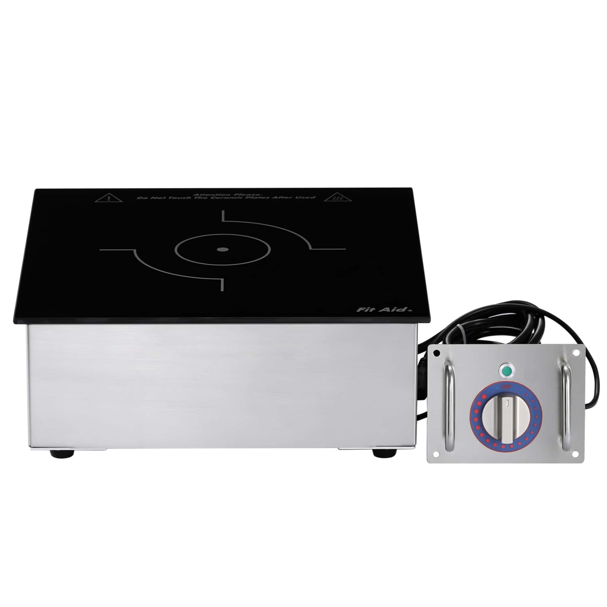 Plaque de cuisinière à induction intégrée Fit Aid pour usage commercial (commande filaire sans cadre, 5,0 kW)