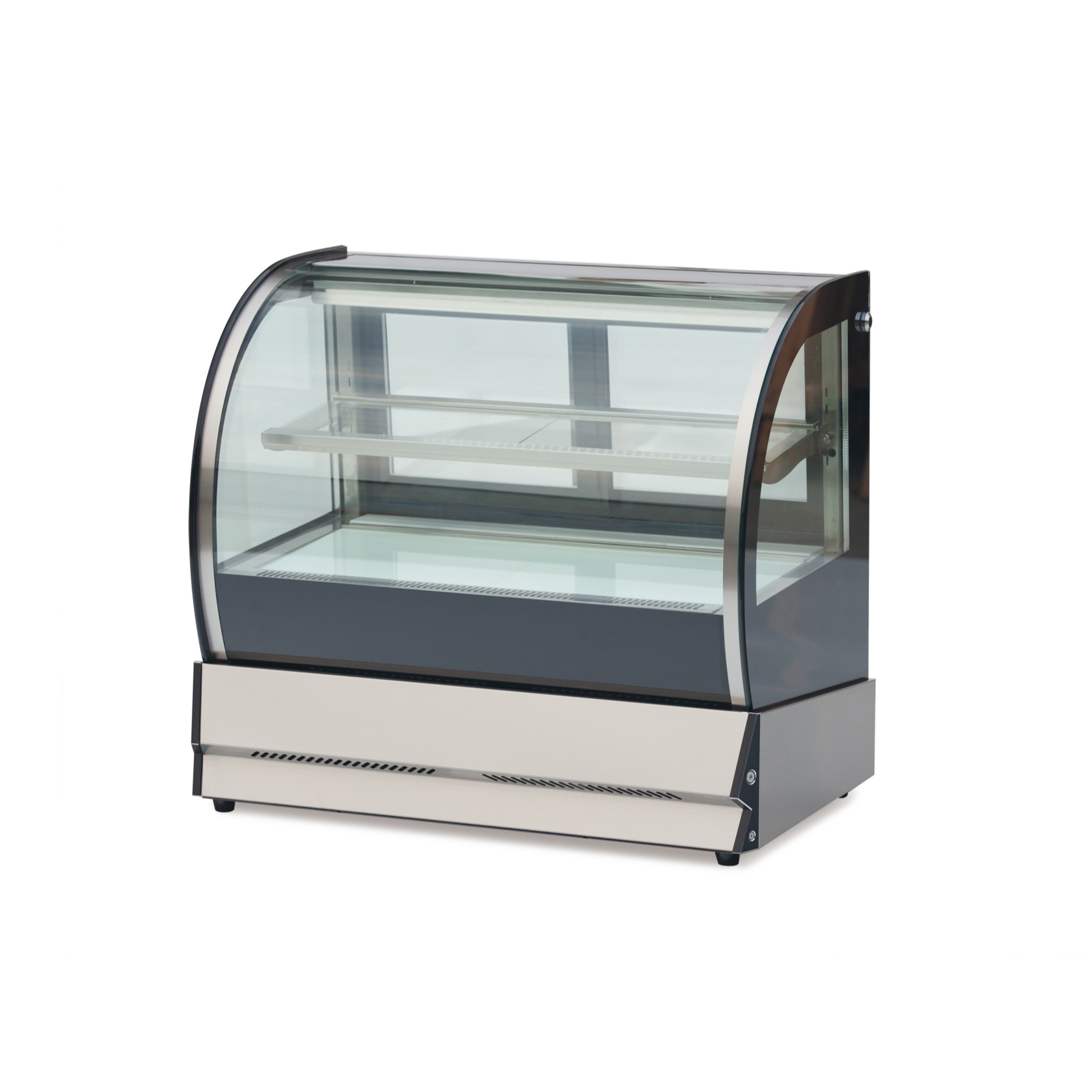 Vitrine réfrigérée de comptoir pour gâteaux — 110-150 L, refroidissement par ventilateur, compresseur Danfoss
