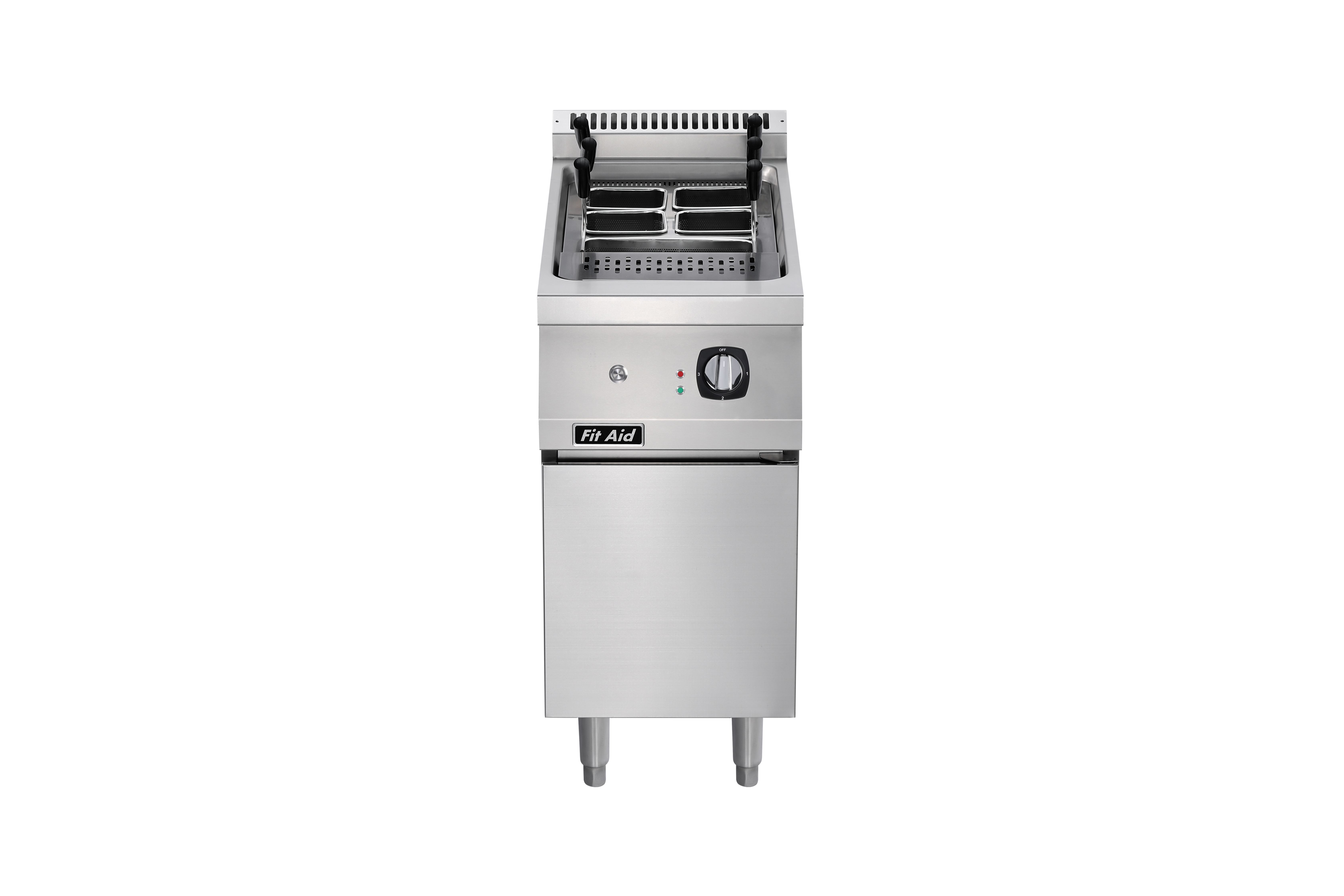 Fit Aid Heavy-Duty 750/900 Series Commercial Electric Pasta Cooker with Cabinet Base