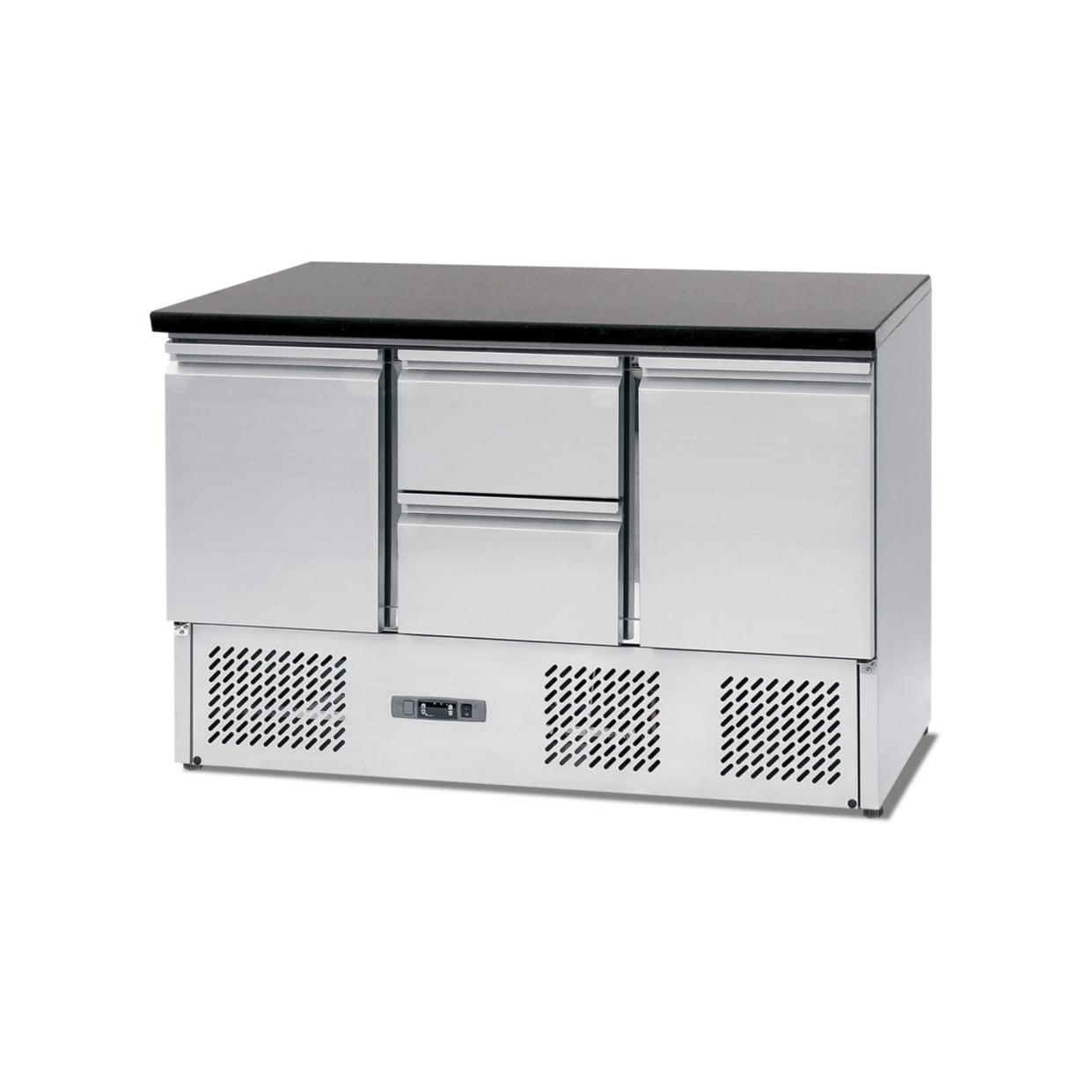 banc de travail pour salades à 3 portes — série d’affichage et de préparation : S903 PZ / S903 VERRE COURBE / PS300