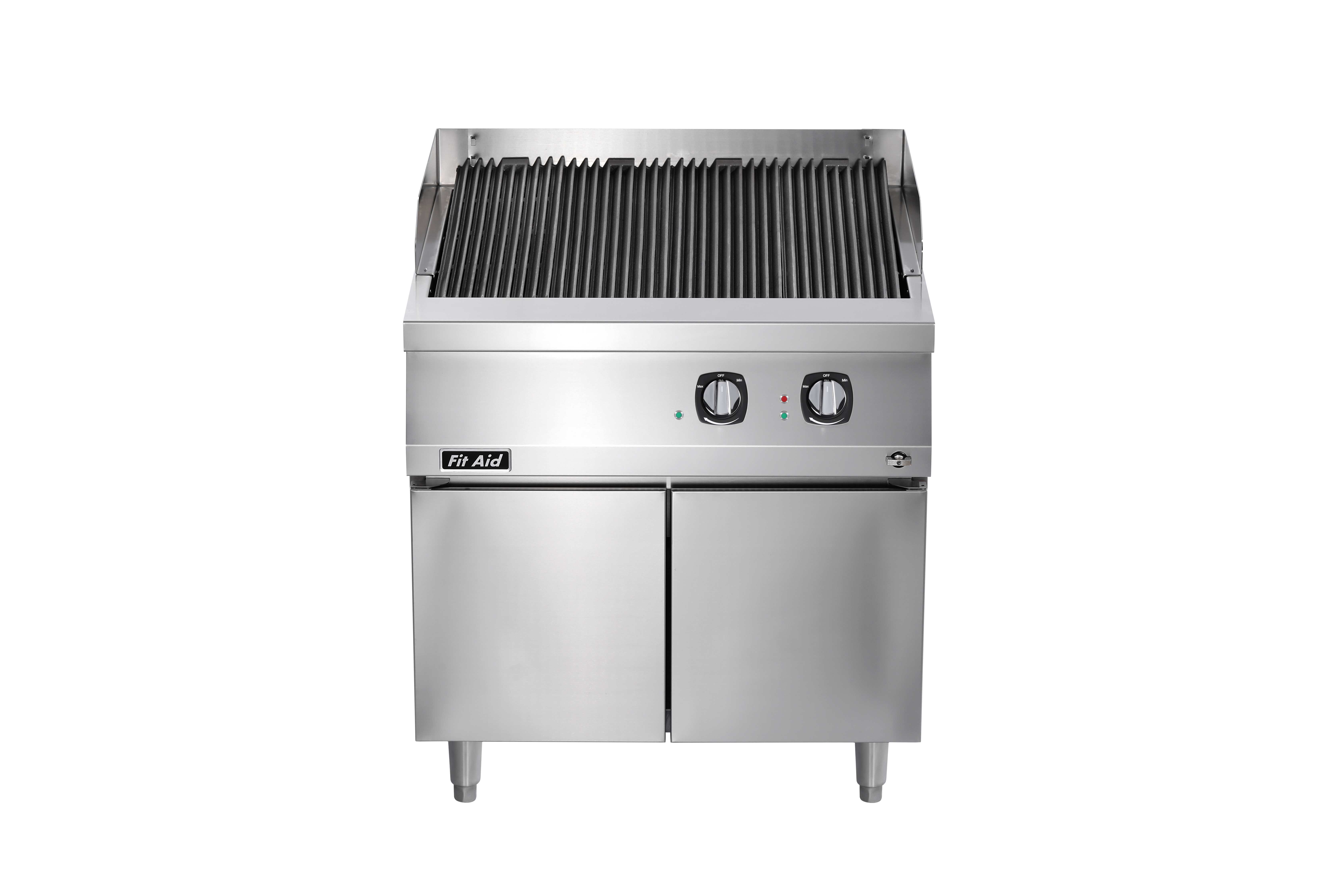 Fit Aid Heavy-Duty 750/900 Series Commercial Electric Charbroiler with Cabinet Base