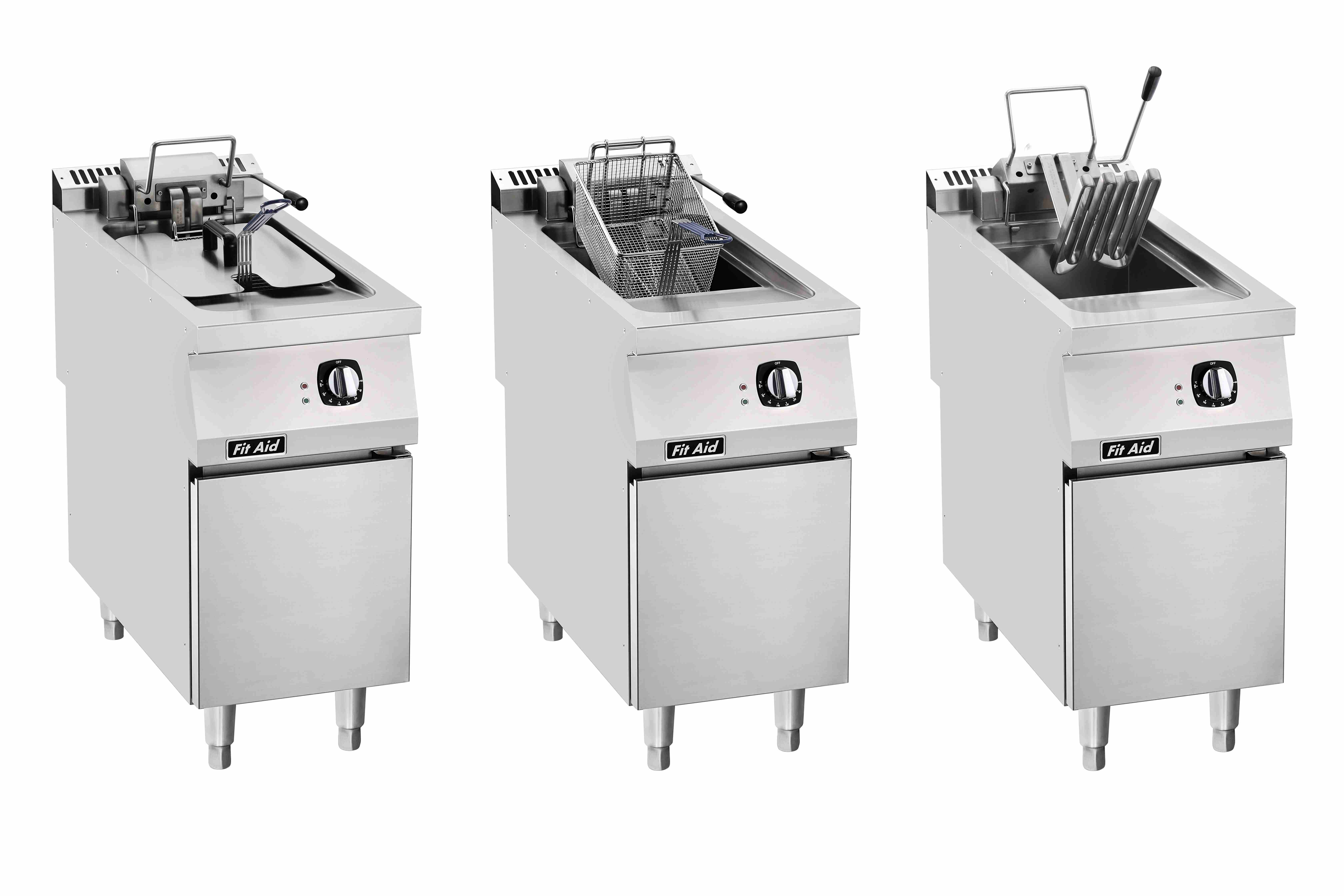 Fit Aid Heavy-Duty 750/900 Series Commercial Electric Deep Fryer with Cabinet Base