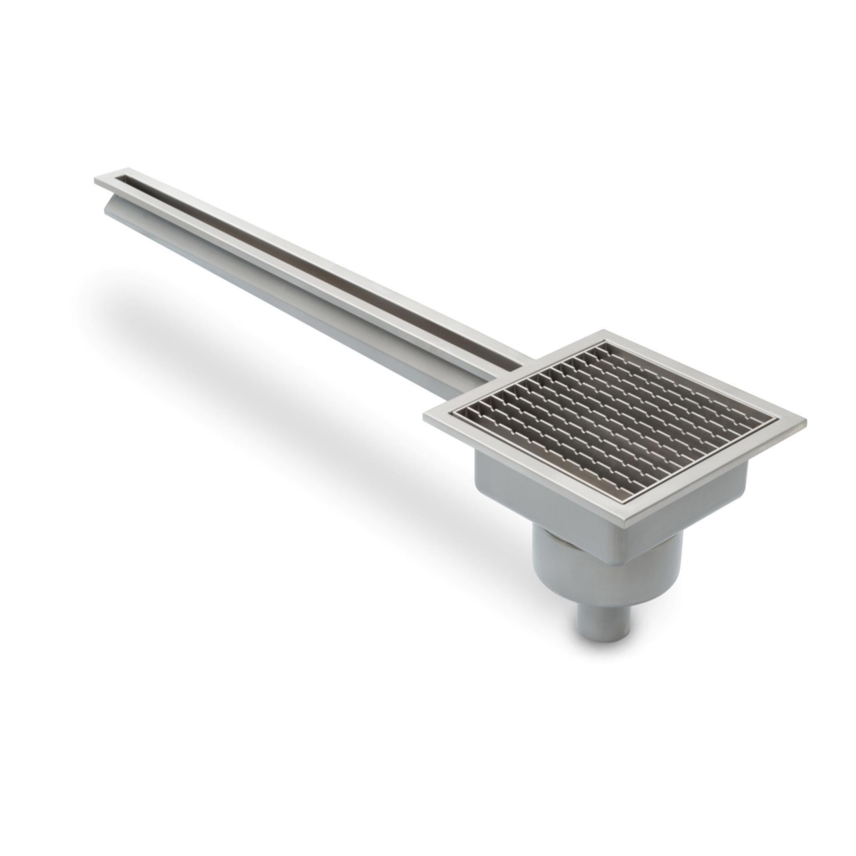 Ralo de piso em aço inoxidável com grelha — drenagem para uso alimentar, anti-odor