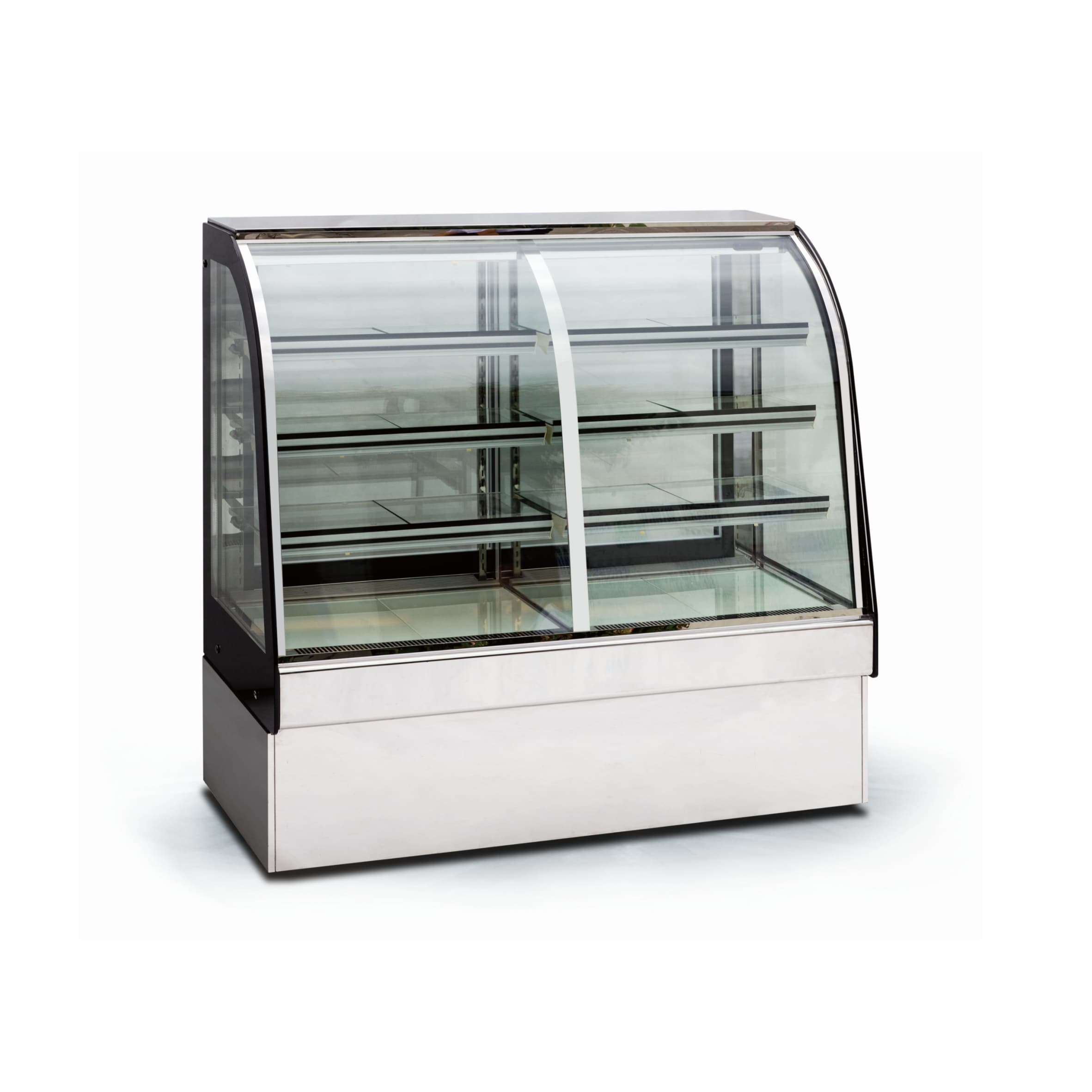 Vitrine en acier inoxydable à double température — 415-915 L, refroidissement par ventilateur, compresseur Danfoss