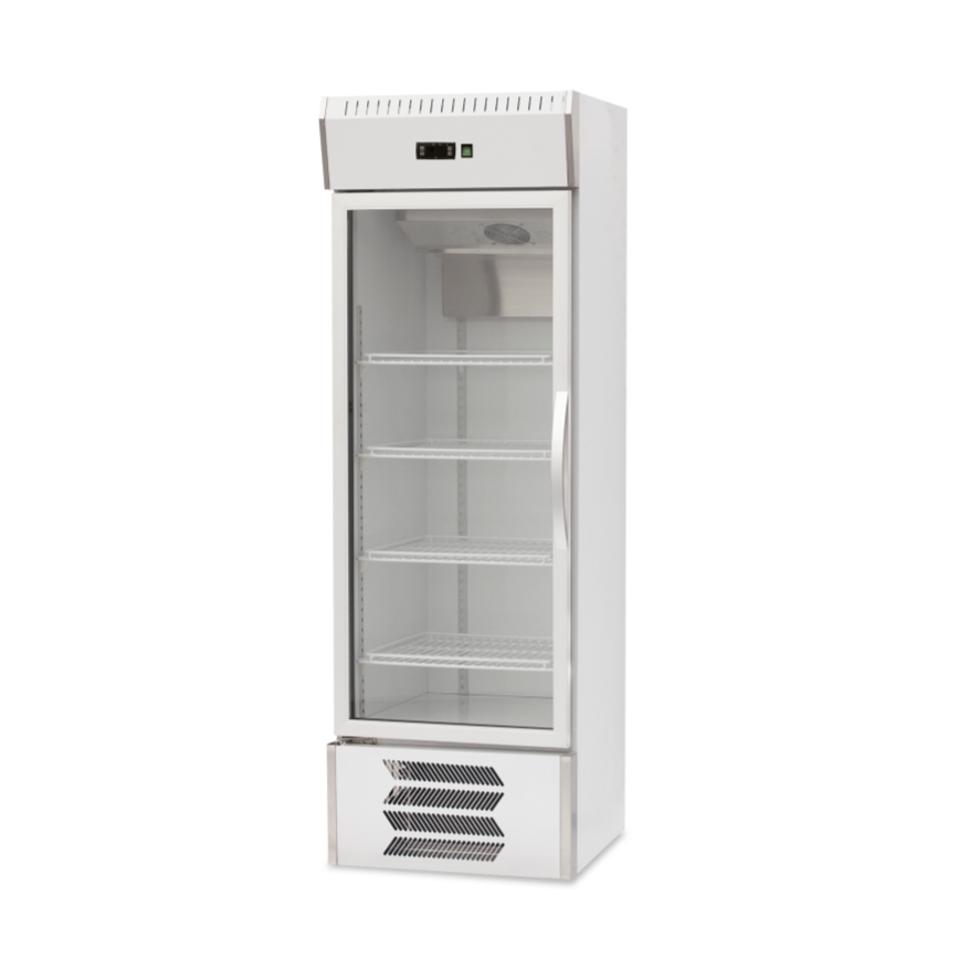 Vitrine commerciale réfrigérée pour boissons — 488-1617 L, refroidissement par ventilateur, vitrine verticale à porte vitrée