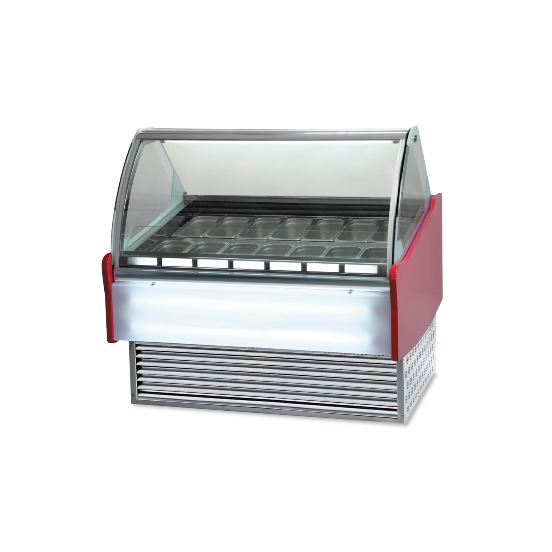 Vitrine commerciale pour glaces — Série WDB, refroidissement par ventilateur, thermostat Dixell et compresseur Tecumseh/Danfoss