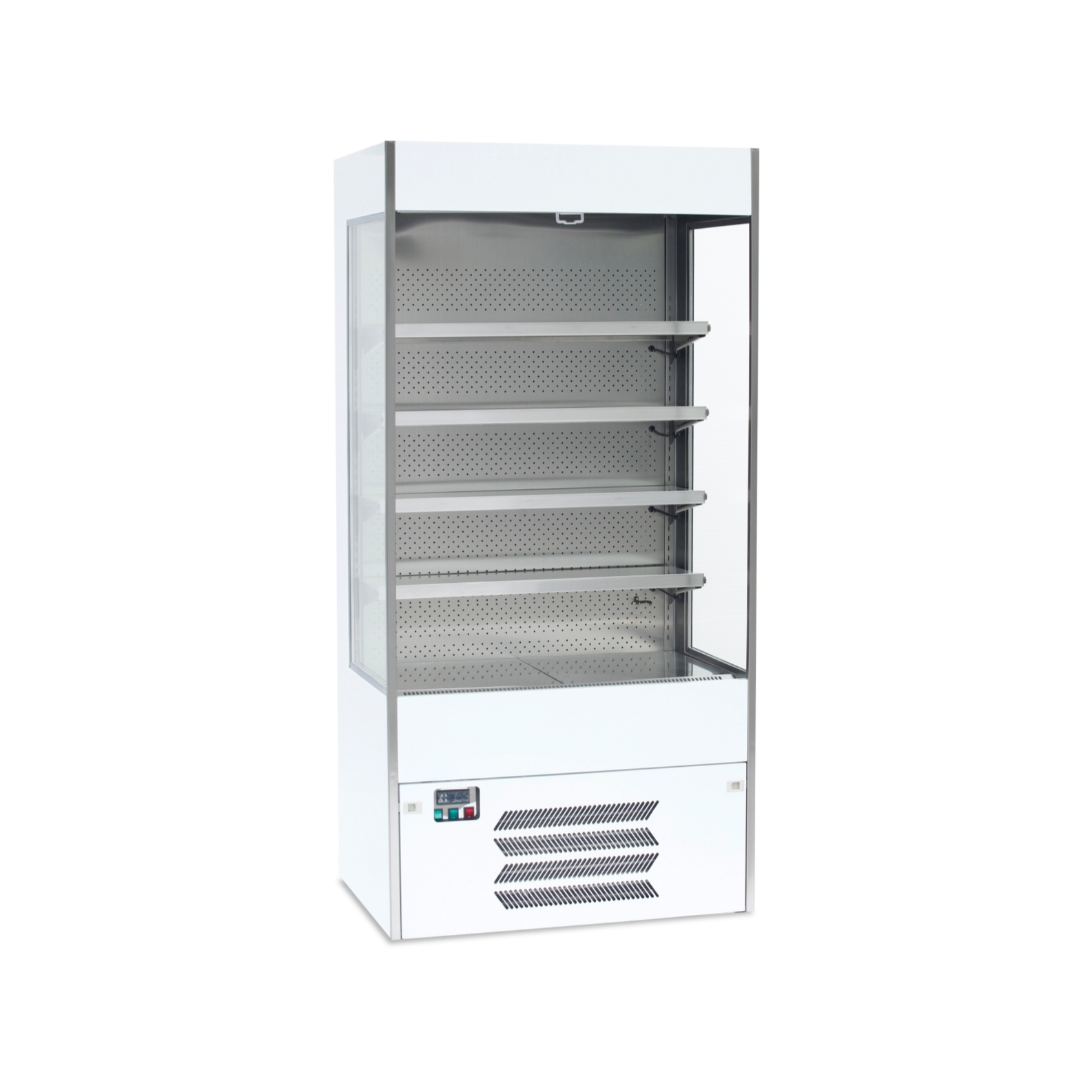 Vitrine commerciale à rideau d'air — 900-1200 mm, refroidissement par ventilateur, compresseur Embraco