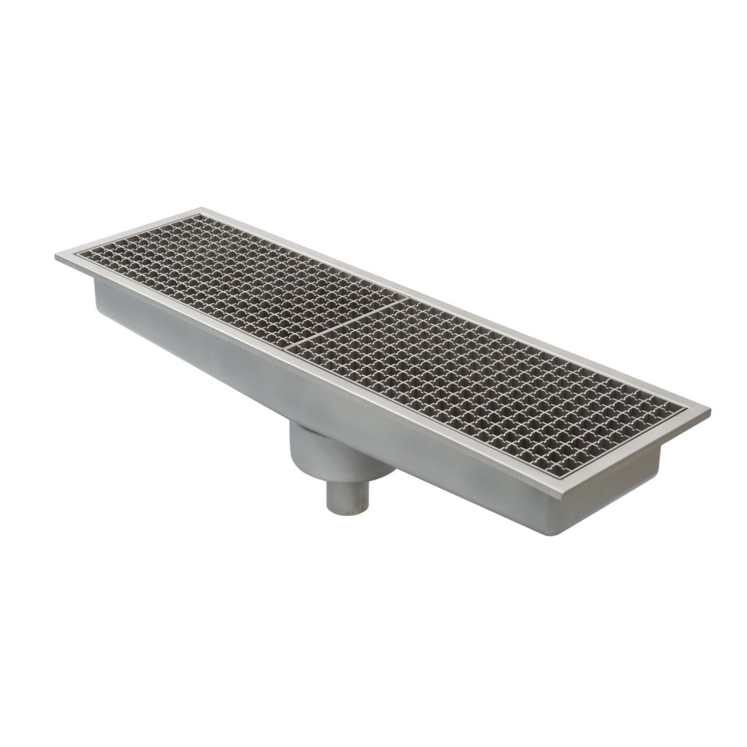 Ralo de piso em aço inoxidável com grelha — drenagem para uso alimentar, anti-odor