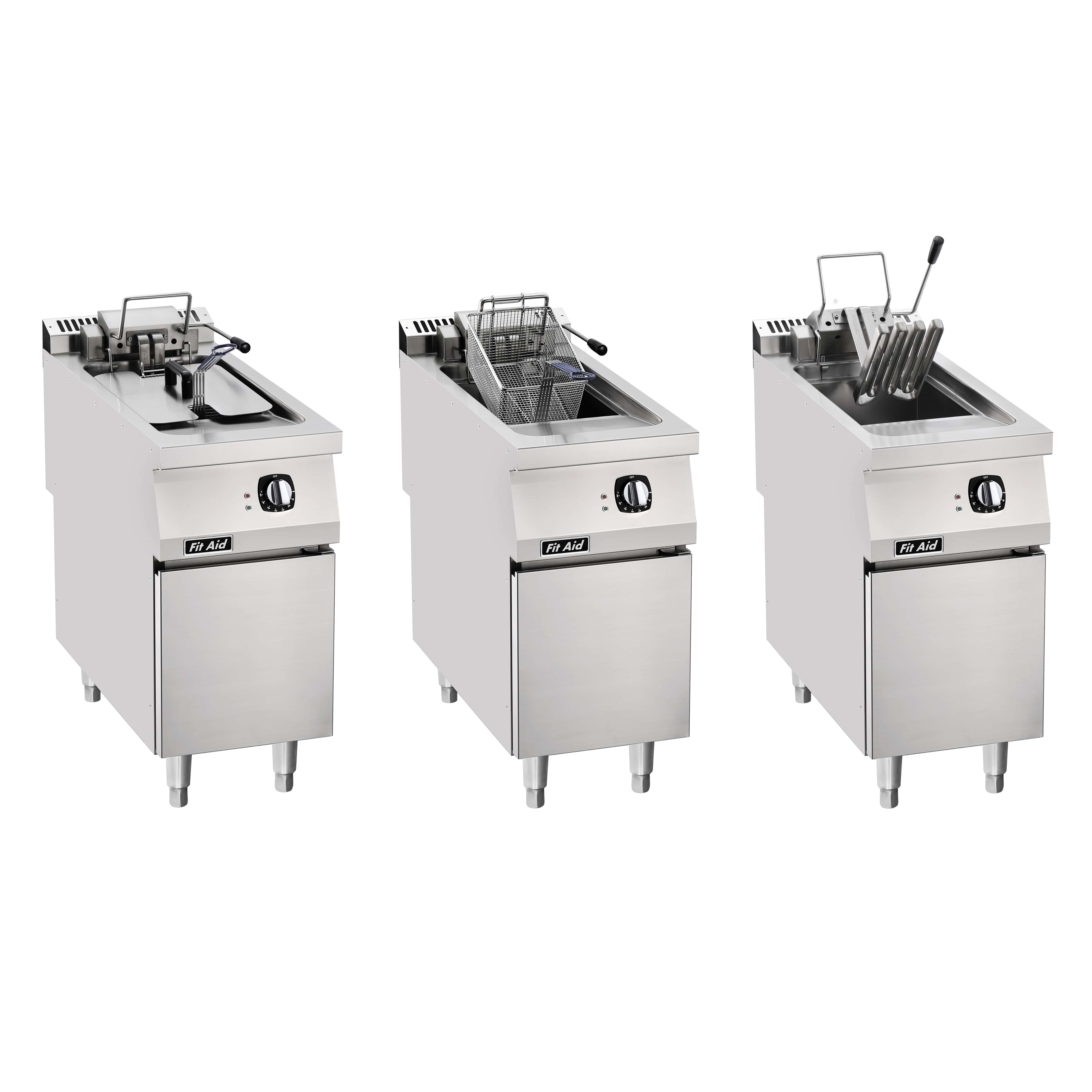 Friteuse électrique commerciale robuste Fit Aid série 750/900 avec socle armoire